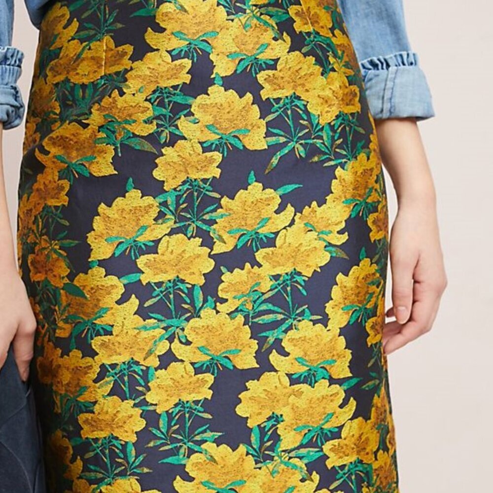 NWT Anthropologie Jardin Jacquard Pencil Skirt - Picture 3 of 7
